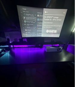 40 inch gaming desk carbon  fiber black with led lights