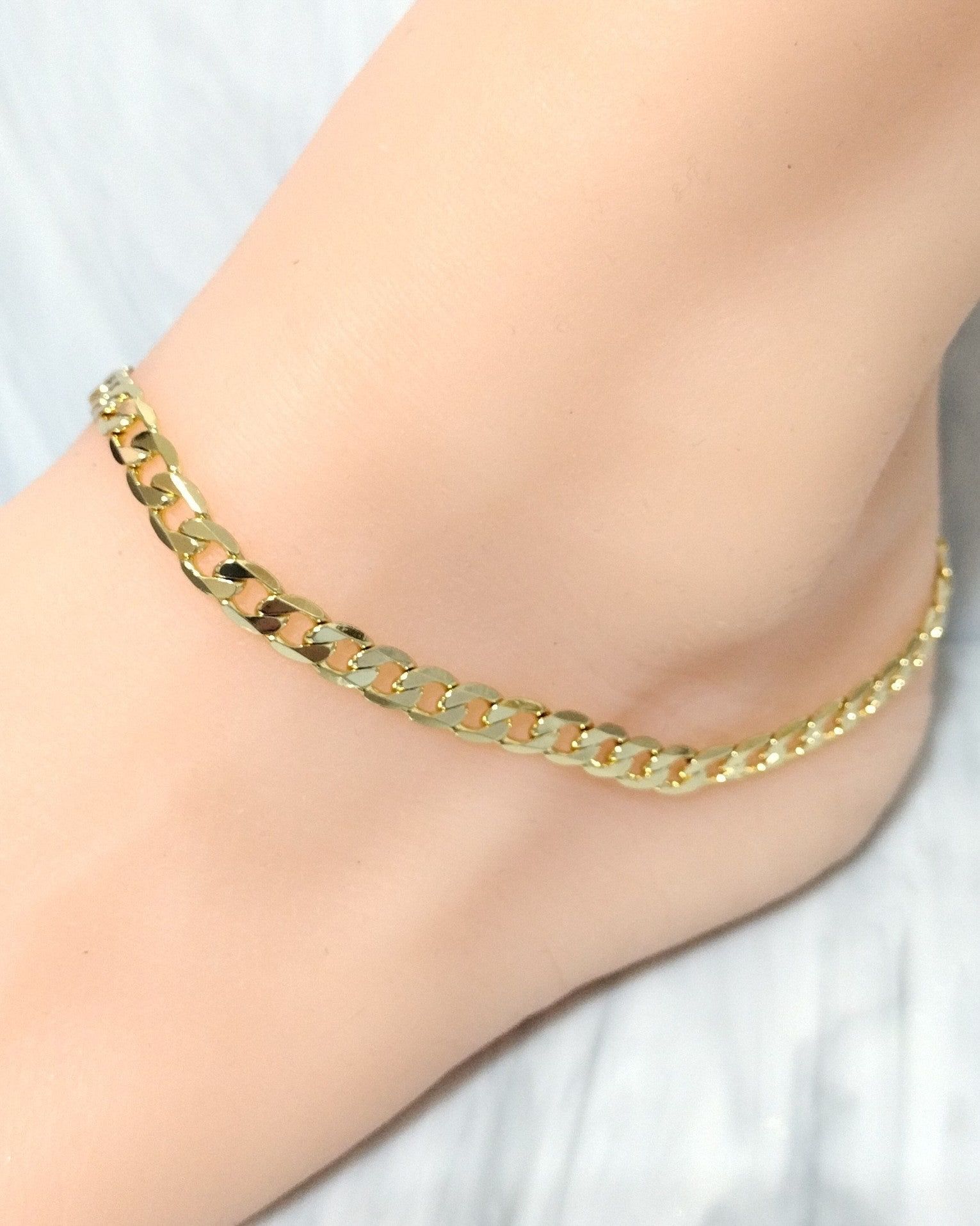 14k Gold Plated High Quality Cuban Anklet