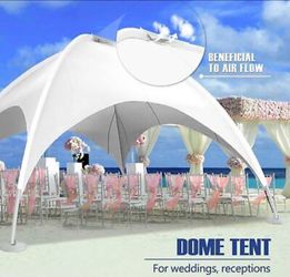 16'x16' Party Canopy Heavy Duty Steel Patio Gazebo, 6-10 Person Dome Tent