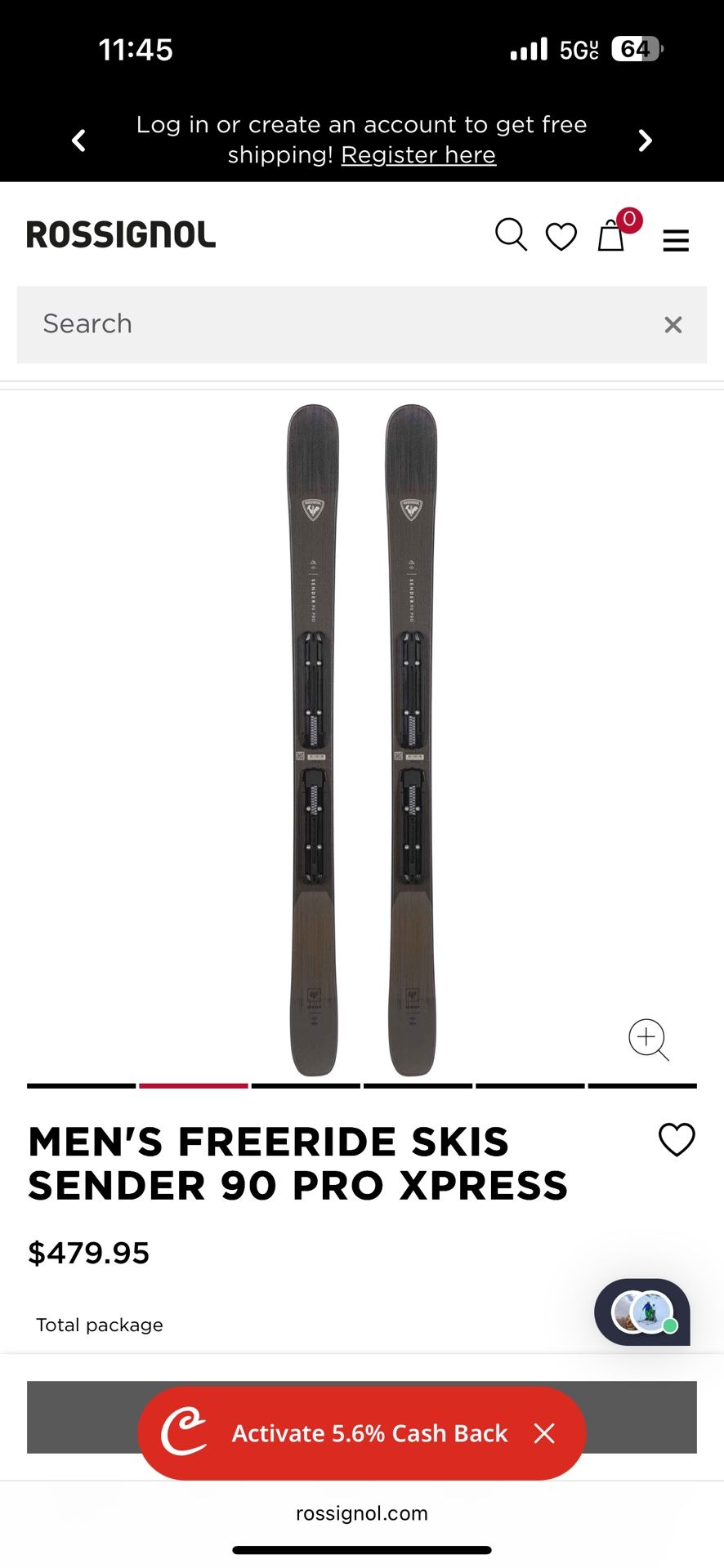 Brand New Rossignol Sender 90 Pro Xpress Skis – 180cm w/ Bindings