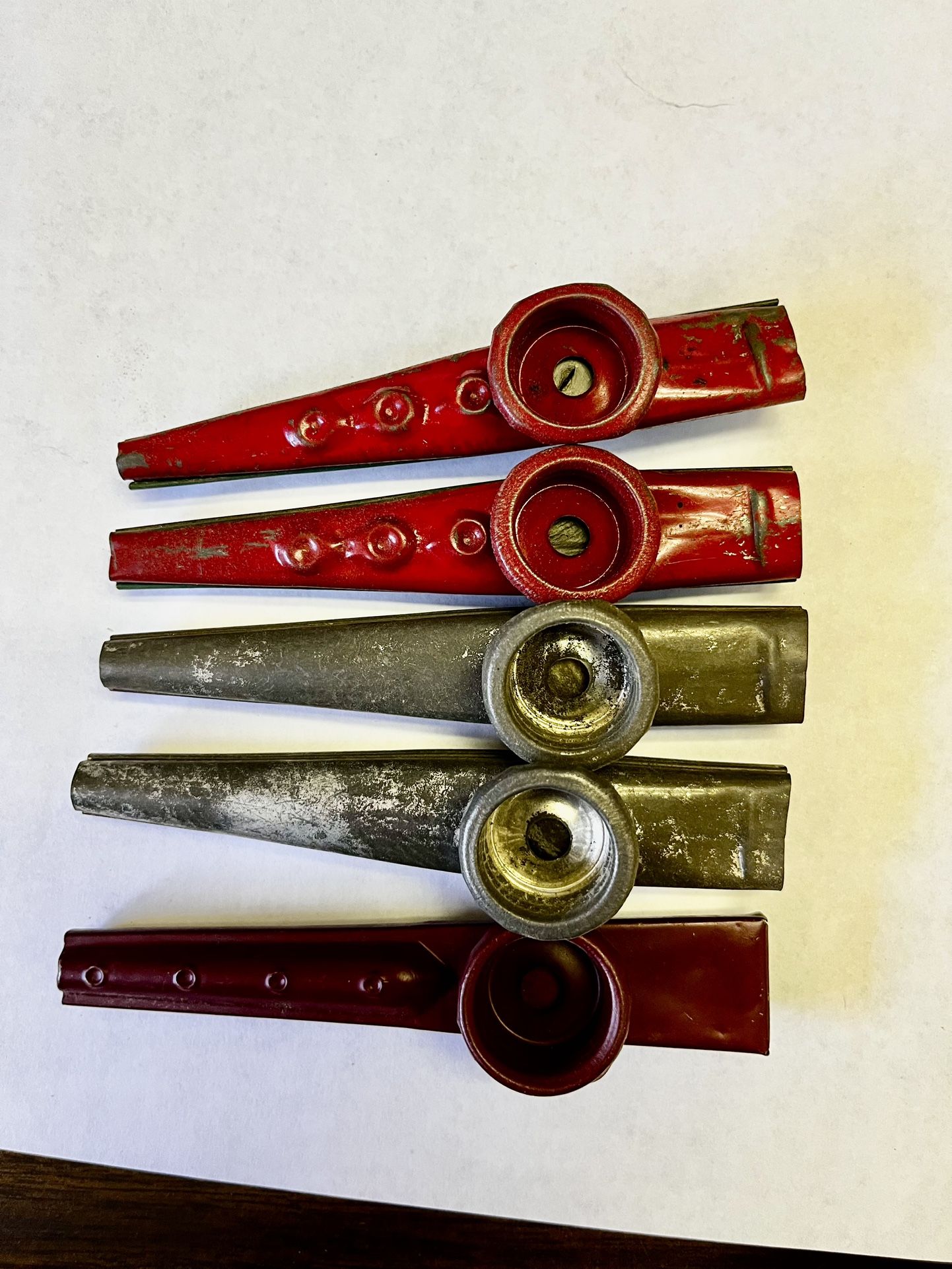 Five kazoos