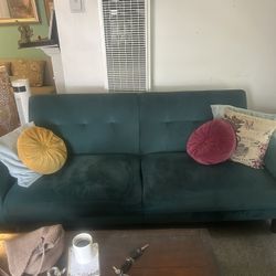 Green  Velvet  Sofa