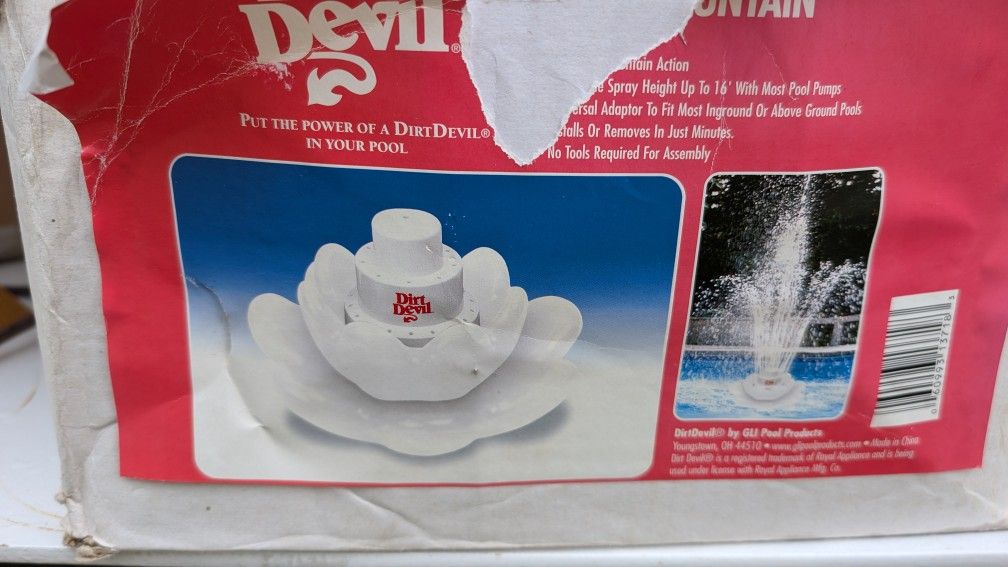 Pool Pond Fountain. New Box Looks Awful. $35