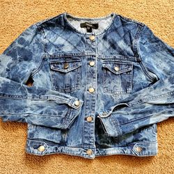 Forever 21 Acid Wash Denim Jacket 