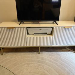 White/Gold TV Stand