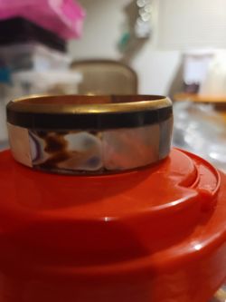 Vintage Copper -abalone Bracelet ,different Colors Around