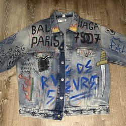 Balenciaga Paris Denim Jacket 2018-Size 36