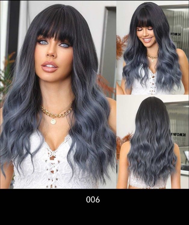 Grey long wig