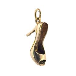 Woman’s Ladies 10k Yellow Gold High Heel Shoe Charm Pendant for Necklace GP3119440