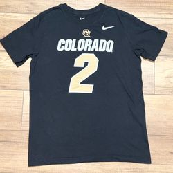 Nike Colorado Buffaloes Shadeur Sanders Coach Prime Jersey T Shirt Youth XL