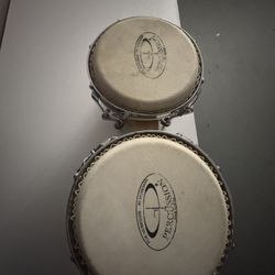 GP Percussion B2 Pro-Series Tunable Bongos 6 & 7 Inch (Clear Finish, Hickory)