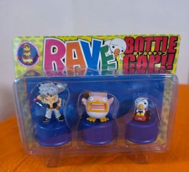 Rave Master Bottle Caps Set of 3 - HARU, RUBY, PLUE (SLIGHT FLAW)