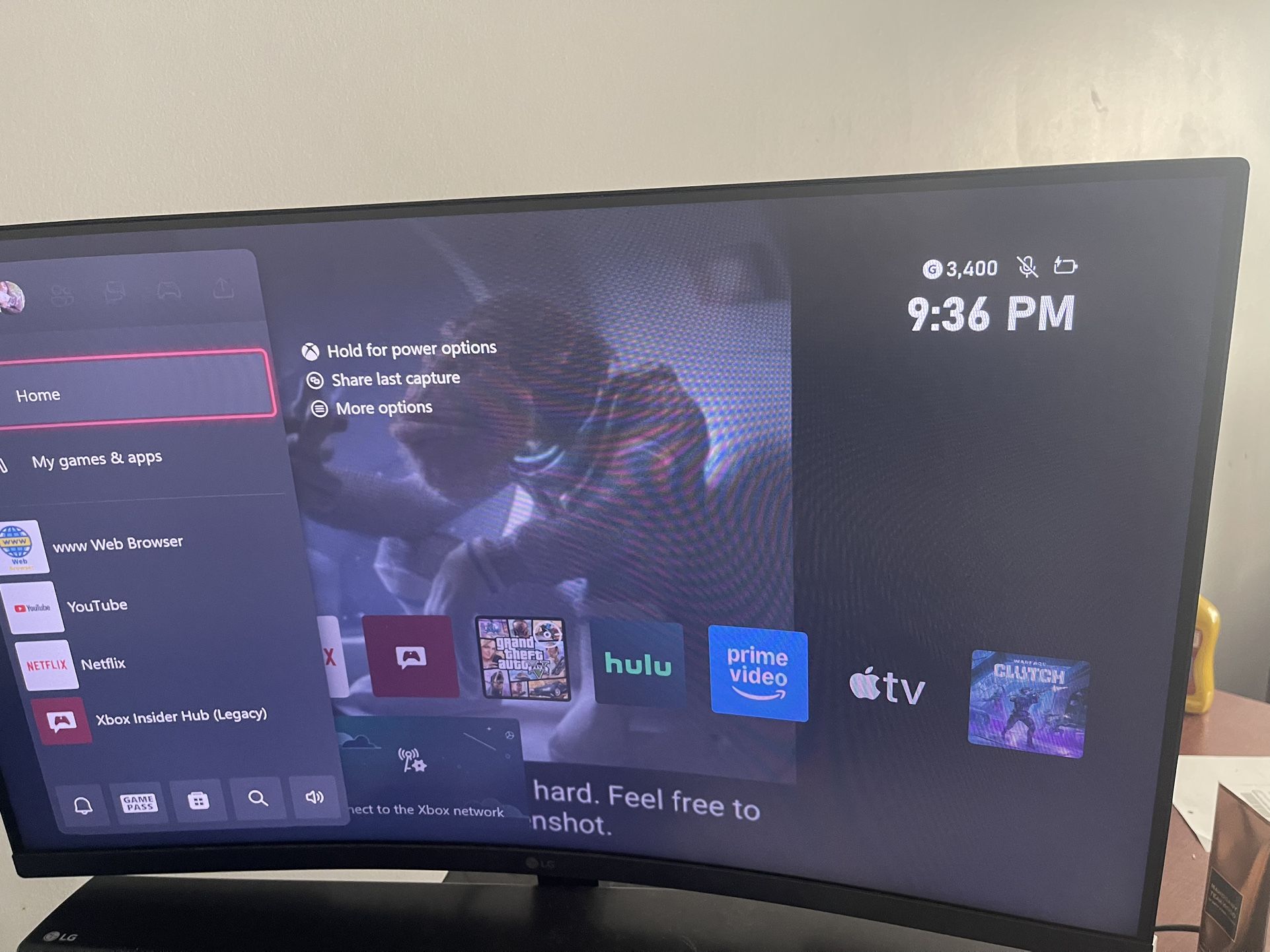 32 Inch LG Curved Monitor Screen