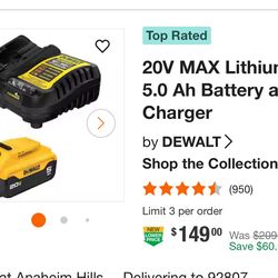 Dewalt Charger/ Battery Combo