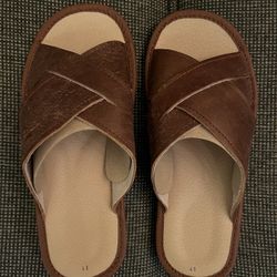 Bresco All Natural Leather Slippers Mens 7.5 US / 40 EU