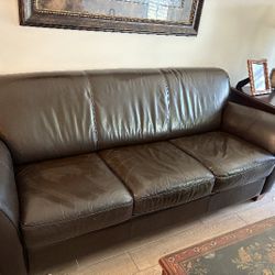 Brown SOFA With Stitching -GREAT CONDITION 