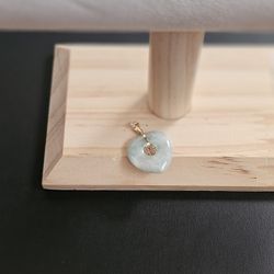 14k Gold Jade Pendant 