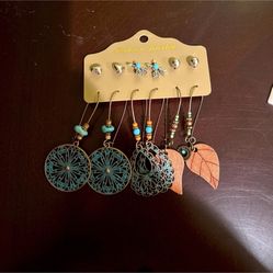 Cute Stud & Dangle Earring Set - Never Worn