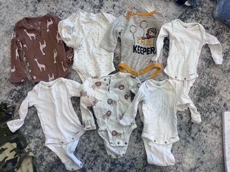Boys 0–3 Month Long Sleeve Onesies (7)