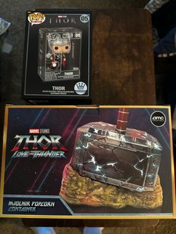 Thor funko pop and popcorn bucket