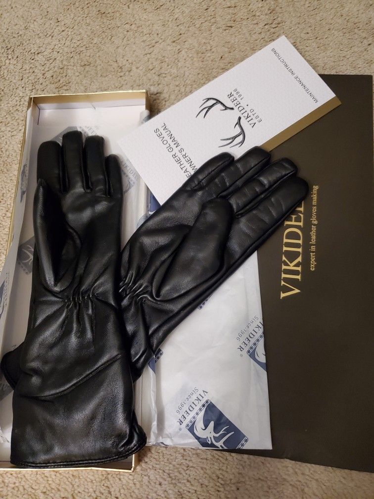 Ladies Medium/7 Nappa Leather Winter Gloves