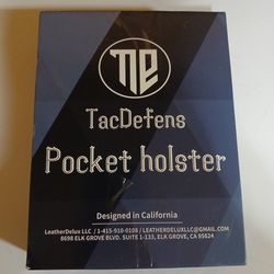 TacDefens Pocket Concealed Carry Holster Leather Black Ambidextrous For G26