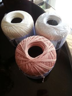 Crochet thread 2 are new and the other is not $7 for all 3