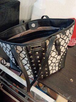 Nine West Studded Monogram Tote Bag