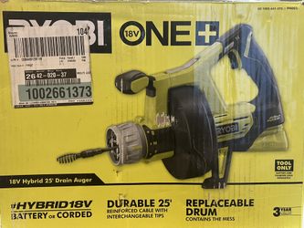 Ryobi 18V Hybrid 25 Drain Auger