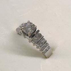 Wedding/Engagement Ring Daimond and 14k Gold (2 Daimond Bands Available On Separate Post) Via 