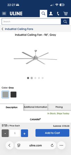 Industrial Ceiling Fan NIB