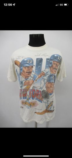 Vintage New York Yankees Don Mattingly Boggs Caricature T-Shirt Size L