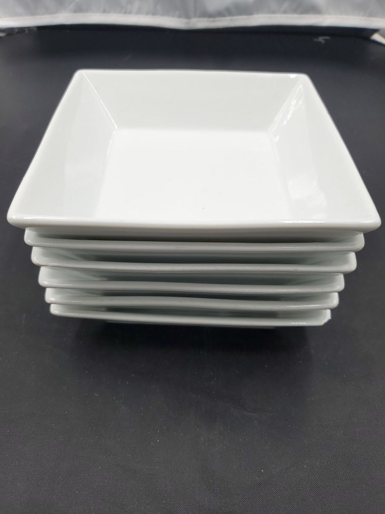 DAD China (6) Square Serving Dinnerware Plates