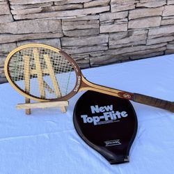 Spalding New Top Flite Vintage Wooden Tennis Racket.