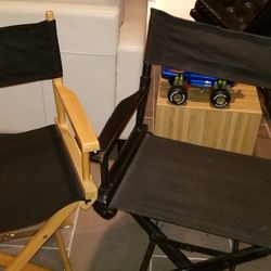 2 Black Director's Chairs