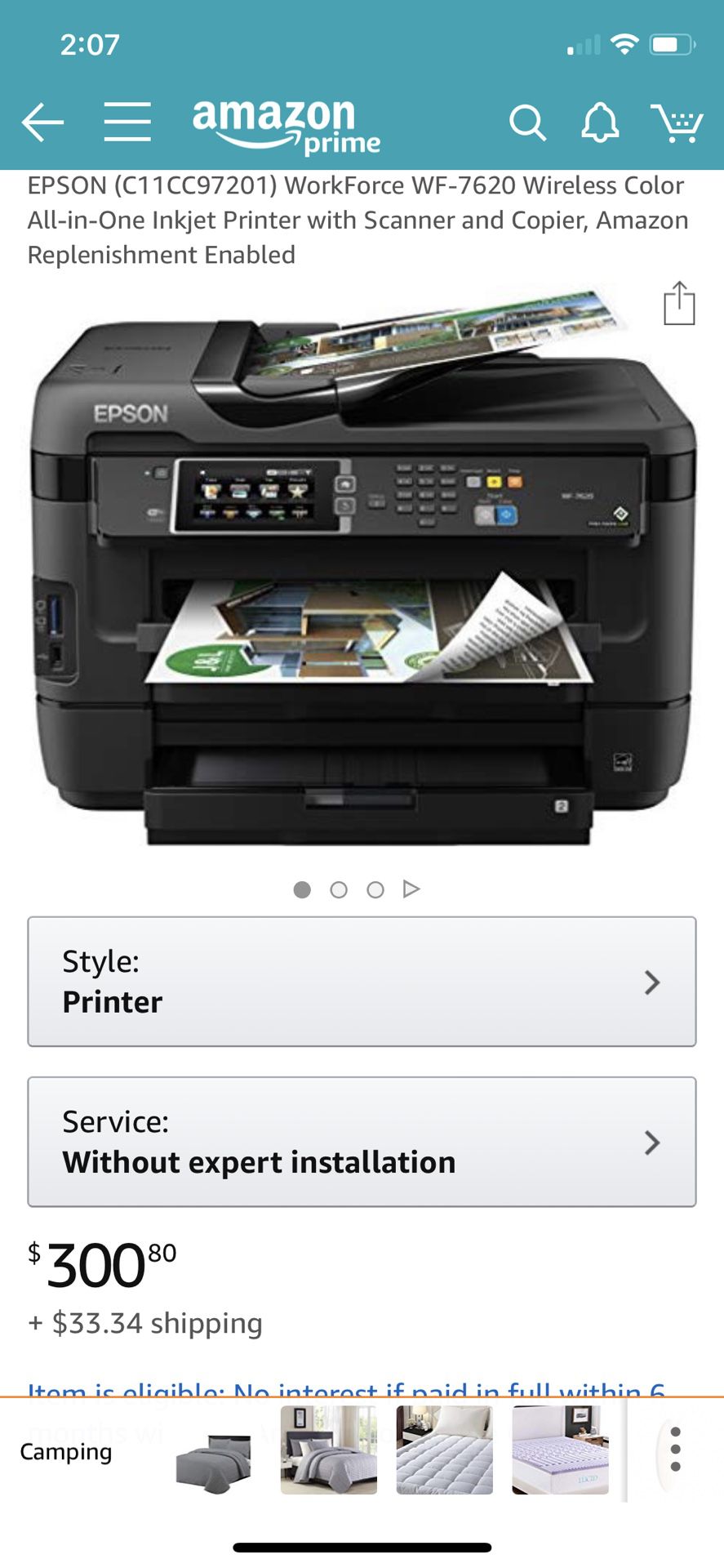 Epson workforce WF-7620 all one inkjet printer Sale in Murrieta, - OfferUp