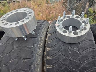 2- 8x6.5 and 2-8x170 billet 3" wheel spacers