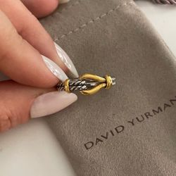 David Yurman Mixed metal ring size 8