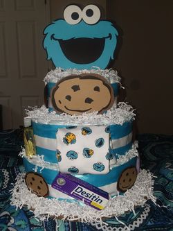 cookie monster diaper basket