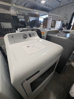 GE White Front-Load Dryer
