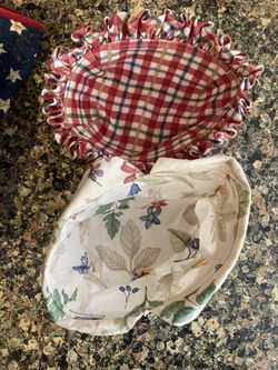 3 Longaberger Basket LINERs (liner Only See Pics)