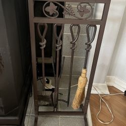 Steel Fireplace Tool Set