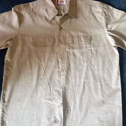 Men’s khaki Dickies work shirt , Sz 2X