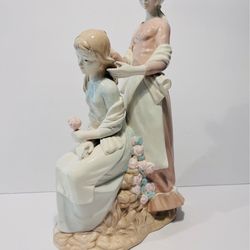 Vtg Very Rare Spanish Porcelain Large Sculpture Mother & Child Lladro Style 16” Tall