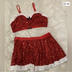 Women’s Sequin Santa Outfit 