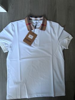 White Burberry Polo