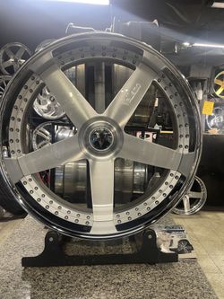 28 Rims Wheels Tires 5X120 5X127 Vellano Brush SS Impala Donk Box Chevy New