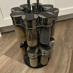 Spices Rack With Jars
