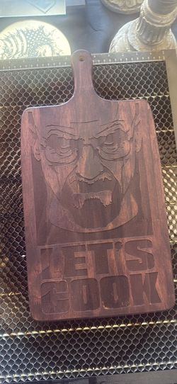 Breaking Bad Walter White 'Let's Cook' Laser Engraved Wooden Cutting Board