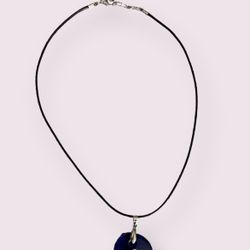 NEW Large Evil Eye Necklace Blue Glass Artificial Leather Rope Evil Eye Pendant Necklace 1.5mm rope 3cm/1.18in pendant